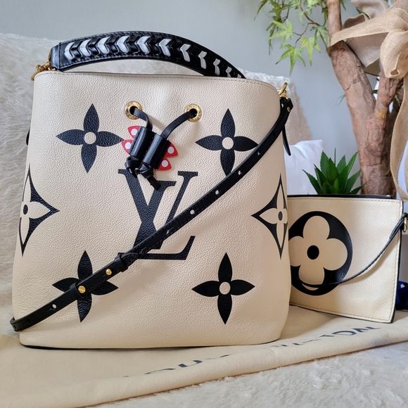 💕LIMITED Edition Louis Vuitton Neo Crafty Giant Noe Ivory Creme Black Empreinte - Picture 3 of 16